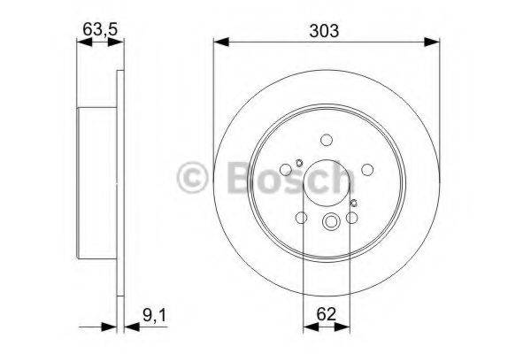 BOSCH 0986479C02 Тормозной диск