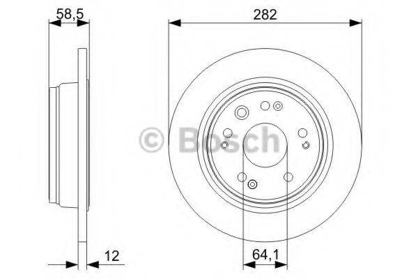 BOSCH 0986479361 Тормозной диск