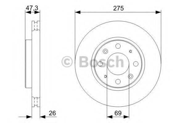 BOSCH 0986479369 Тормозной диск