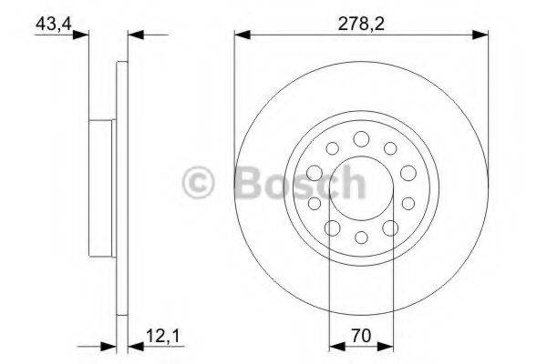 BOSCH 0986479378 Тормозной диск