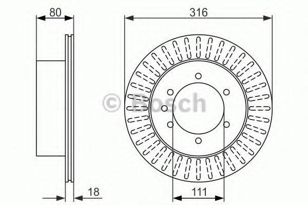 BOSCH 0986479385 Тормозной диск