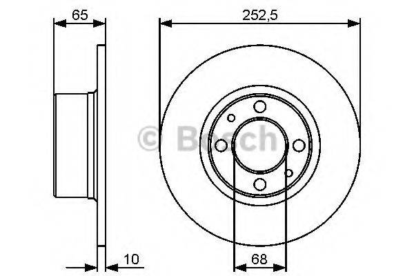 BOSCH 0986479435 Тормозной диск