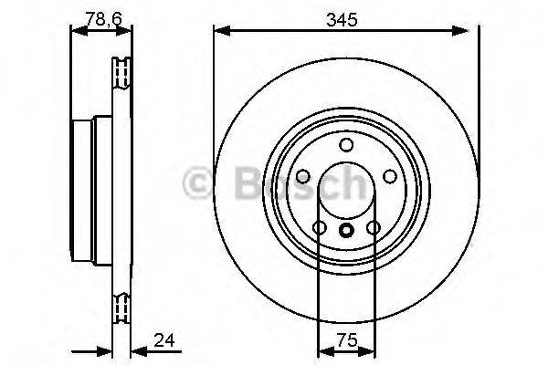 BOSCH 0986479443 Тормозной диск