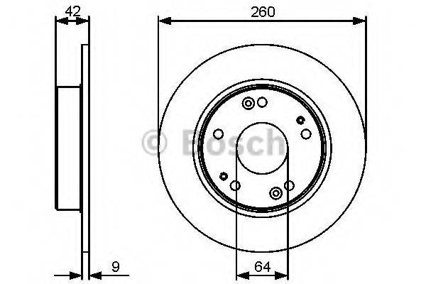 BOSCH 0986479C63 Тормозной диск