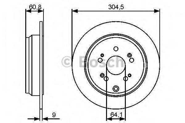 BOSCH 0986479452 Тормозной диск