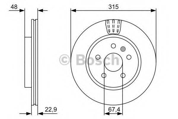 BOSCH 0986479514 Тормозной диск