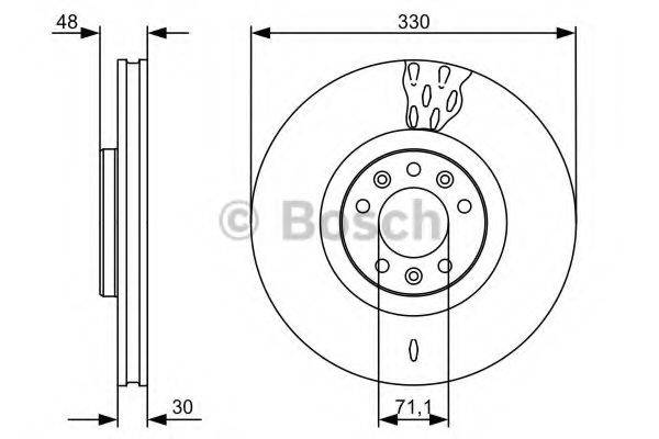 BOSCH 0986479529 Тормозной диск