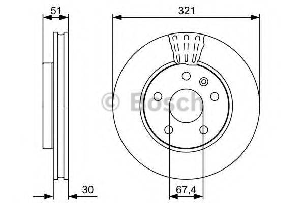 BOSCH 0986479C16 Тормозной диск