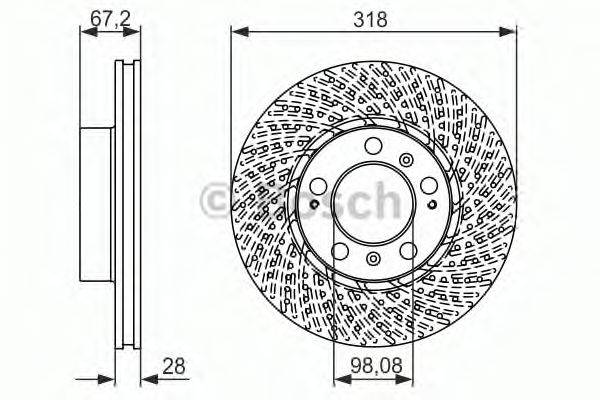 BOSCH 0986479550 Тормозной диск