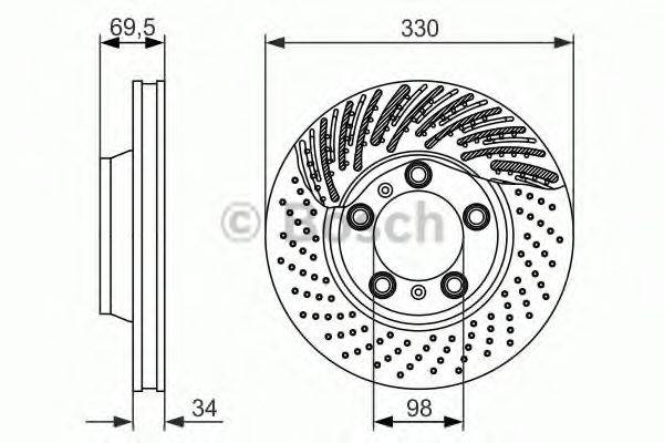 BOSCH 0986479579 Тормозной диск