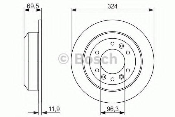 BOSCH 0986479598 Тормозной диск