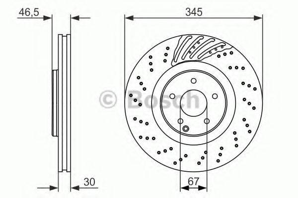 BOSCH 0986479651 Тормозной диск