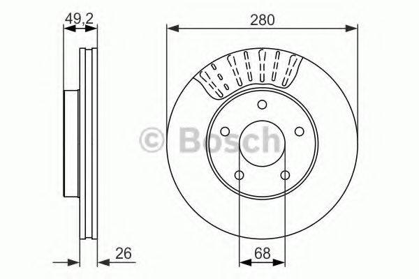 BOSCH 0986479678 Тормозной диск