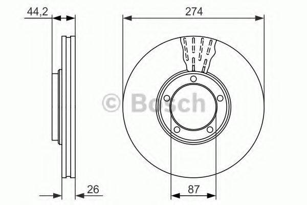 BOSCH 0986479696 Тормозной диск