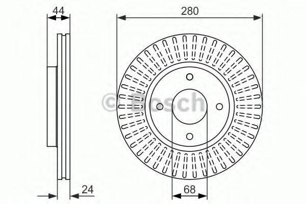 BOSCH 0986479737 Тормозной диск