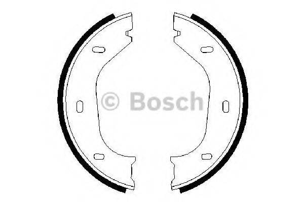 BOSCH 0986487202 Комплект тормозных колодок, стояночная тормозная система