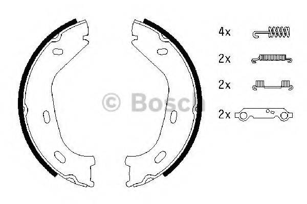 BOSCH 0986487542 Комплект тормозных колодок, стояночная тормозная система