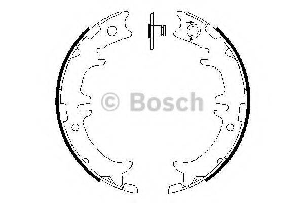 BOSCH 0986487615 Комплект тормозных колодок, стояночная тормозная система