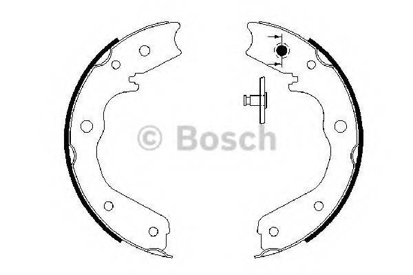 BOSCH 0986487671 Комплект тормозных колодок; Комплект тормозных колодок, стояночная тормозная система