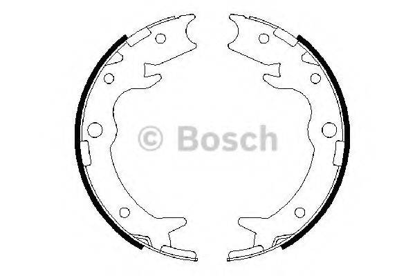 BOSCH 0986487686 Комплект тормозных колодок, стояночная тормозная система