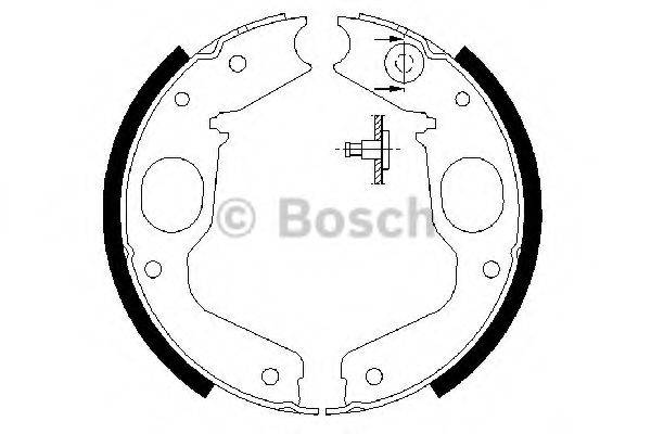 BOSCH 0986487719 Комплект тормозных колодок; Комплект тормозных колодок, стояночная тормозная система