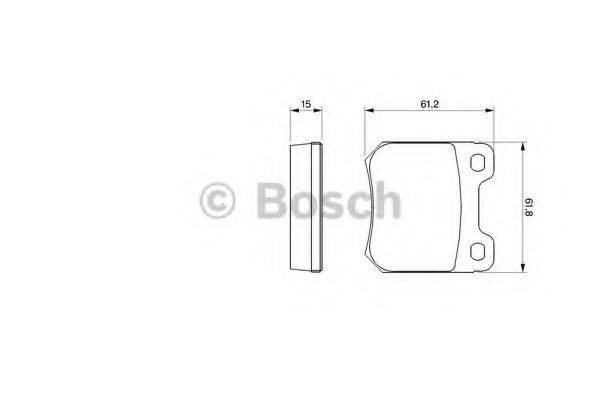 BOSCH 0986490510 Комплект тормозных колодок, дисковый тормоз