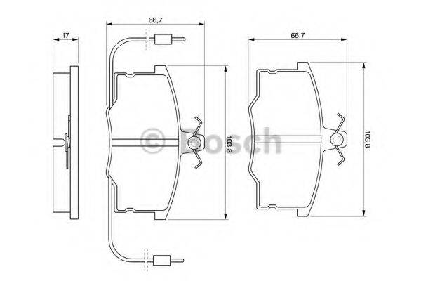 BOSCH 0986490930 Комплект тормозных колодок, дисковый тормоз