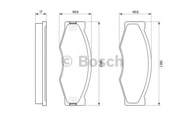 BOSCH 0986490990 Комплект тормозных колодок, дисковый тормоз