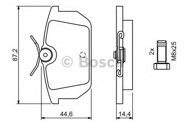 BOSCH 0986491030 Комплект тормозных колодок, дисковый тормоз