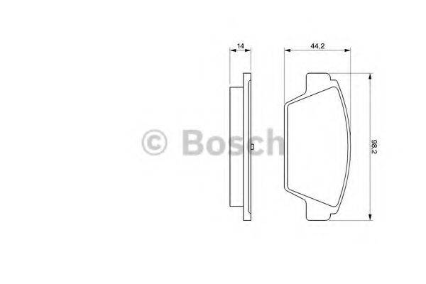 BOSCH 0986491250 Комплект тормозных колодок, дисковый тормоз