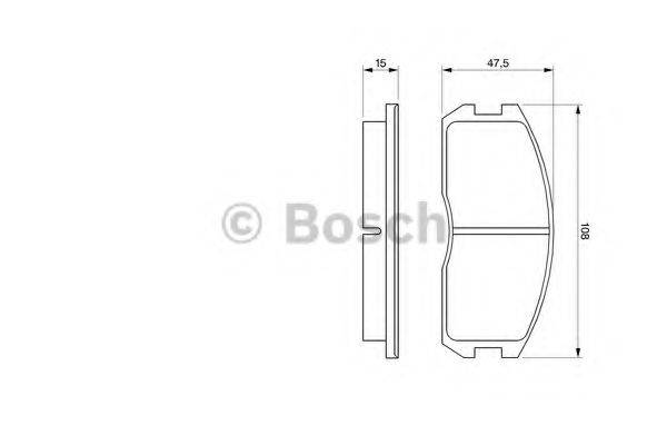 BOSCH 0986491260 Комплект тормозных колодок, дисковый тормоз