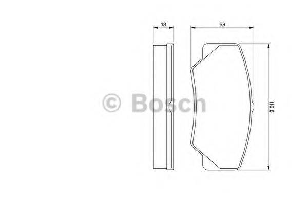 BOSCH 0986491410 Комплект тормозных колодок, дисковый тормоз