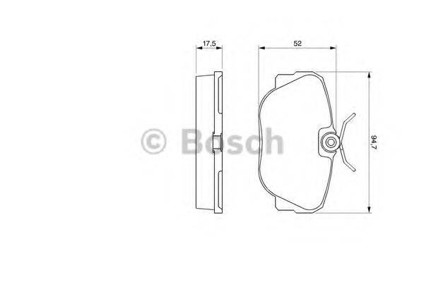 BOSCH 0986491730 Комплект тормозных колодок, дисковый тормоз