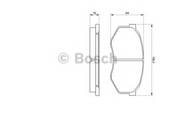 BOSCH 0986493180 Комплект тормозных колодок, дисковый тормоз