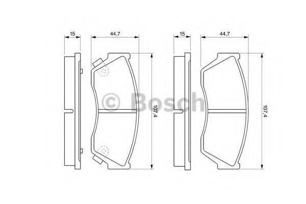 BOSCH 0986493340 Комплект тормозных колодок, дисковый тормоз