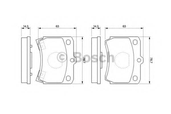 BOSCH 0986493550 Комплект тормозных колодок, дисковый тормоз
