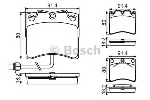 BOSCH 0986494041 Комплект тормозных колодок, дисковый тормоз