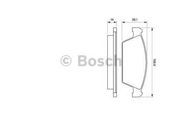 BOSCH 0986494066 Комплект тормозных колодок, дисковый тормоз