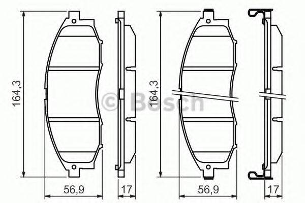 BOSCH 0986494152 Комплект тормозных колодок, дисковый тормоз