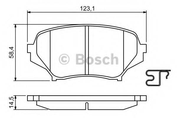 BOSCH 0986494188 Комплект тормозных колодок, дисковый тормоз