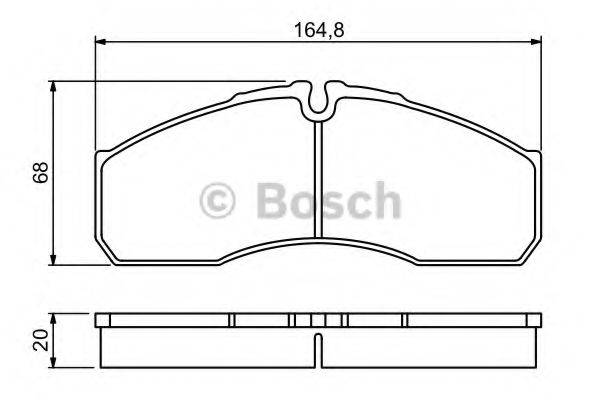 BOSCH 0986494266 Комплект тормозных колодок, дисковый тормоз