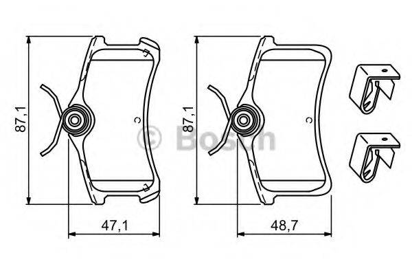 BOSCH 0986494274 Комплект тормозных колодок, дисковый тормоз