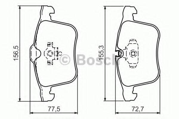 BOSCH 0986494280 Комплект тормозных колодок, дисковый тормоз