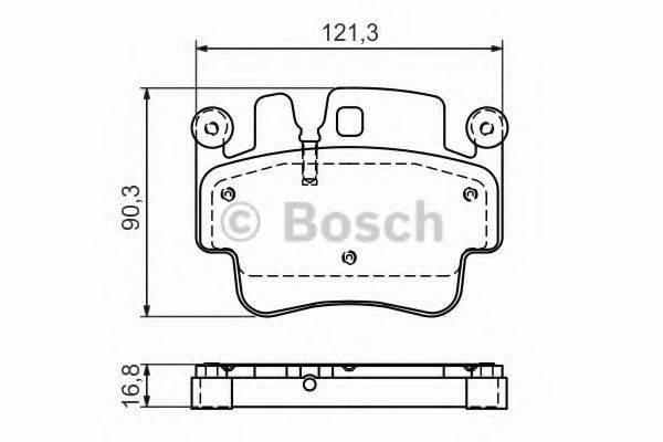 BOSCH 0986494281 Комплект тормозных колодок, дисковый тормоз