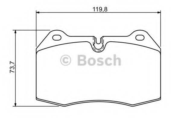 BOSCH 0986494282 Комплект тормозных колодок, дисковый тормоз
