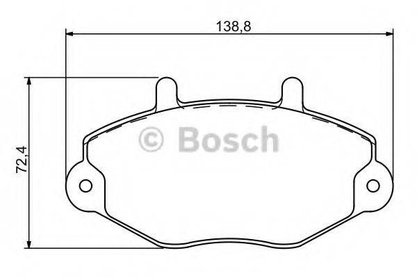 BOSCH 0986494287 Комплект тормозных колодок, дисковый тормоз