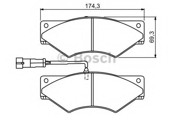 BOSCH 0986494296 Комплект тормозных колодок, дисковый тормоз