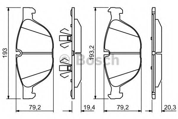 BOSCH 0986494307 Комплект тормозных колодок, дисковый тормоз