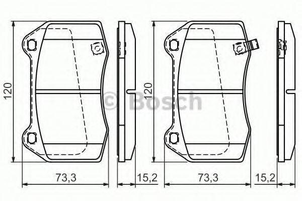 BOSCH 0986494310 Комплект тормозных колодок, дисковый тормоз