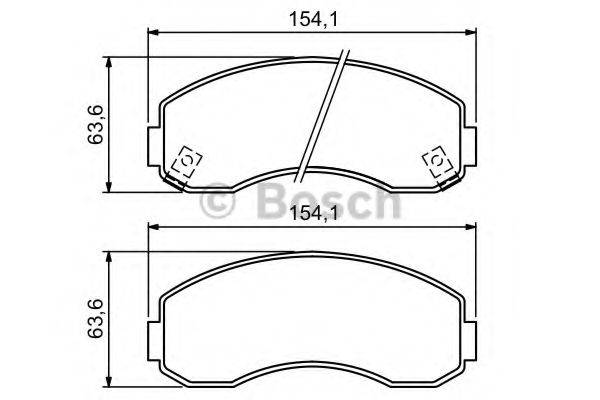 BOSCH 0986494314 Комплект тормозных колодок, дисковый тормоз